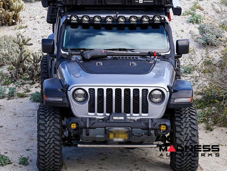 Jeep Gladiator Flexible Solar Panel Kit - Complete Kit w/ Waterproof Controller + Hood Decal - 90W